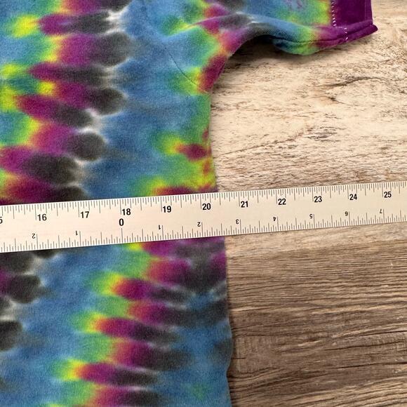 Vintage Tie Dye T-Shirt‎ Hyper V Purple Blue Green Mens Large Single Stitch BVD - Picture 4 of 6